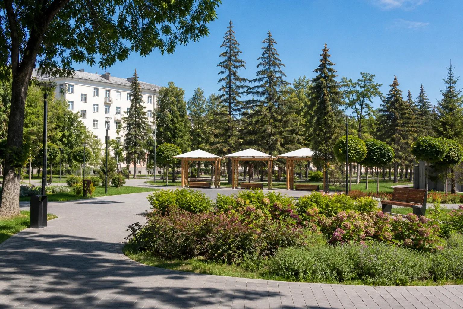 Пять городов Подмосковья получат федеральные средства на благоустройство парков и площадей