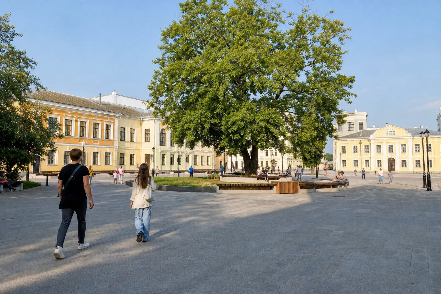 В Рыбинске открыли масштабное пешеходное пространство в историческом центре